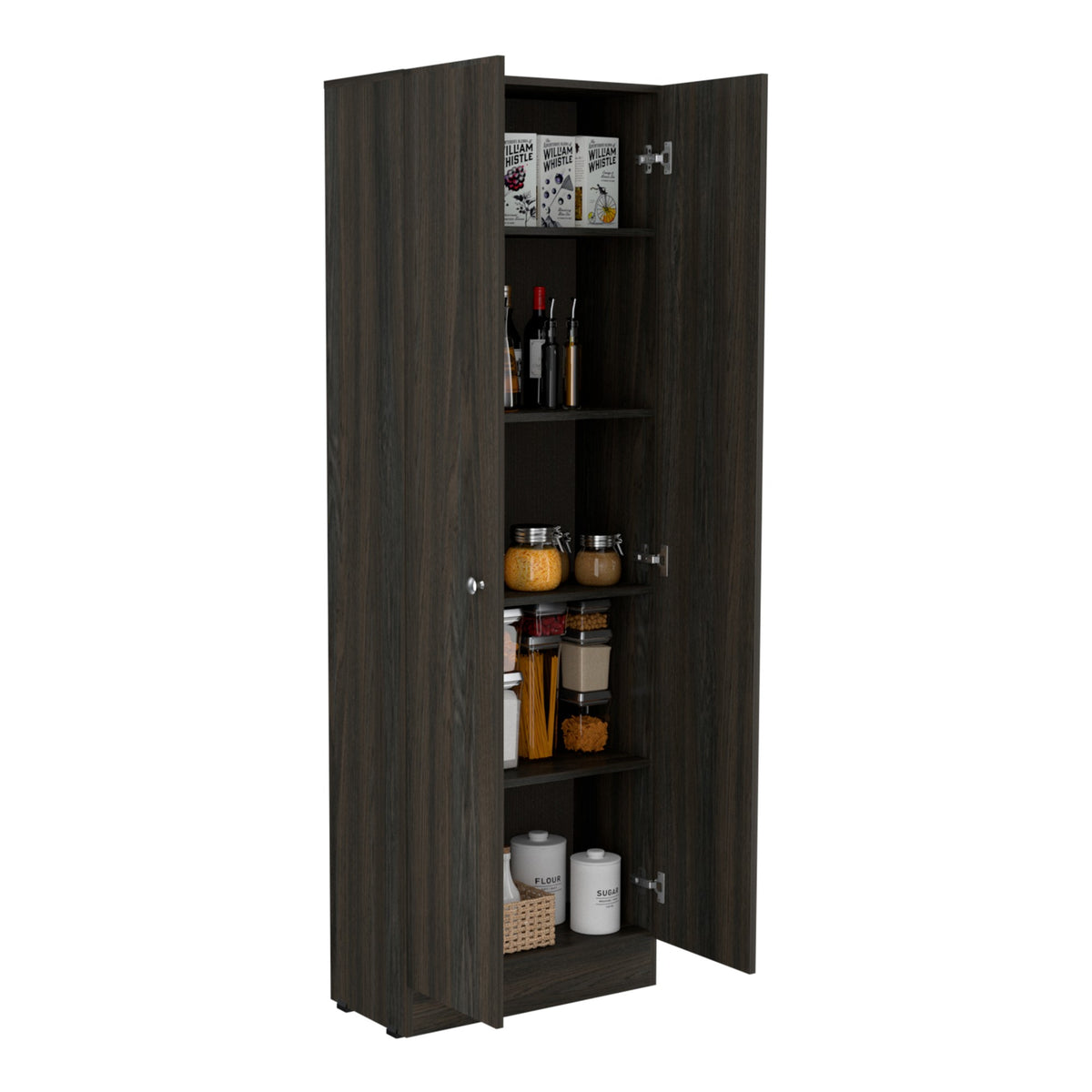TUHOME CONCEPT Armario multiusos de 181 cm, negro