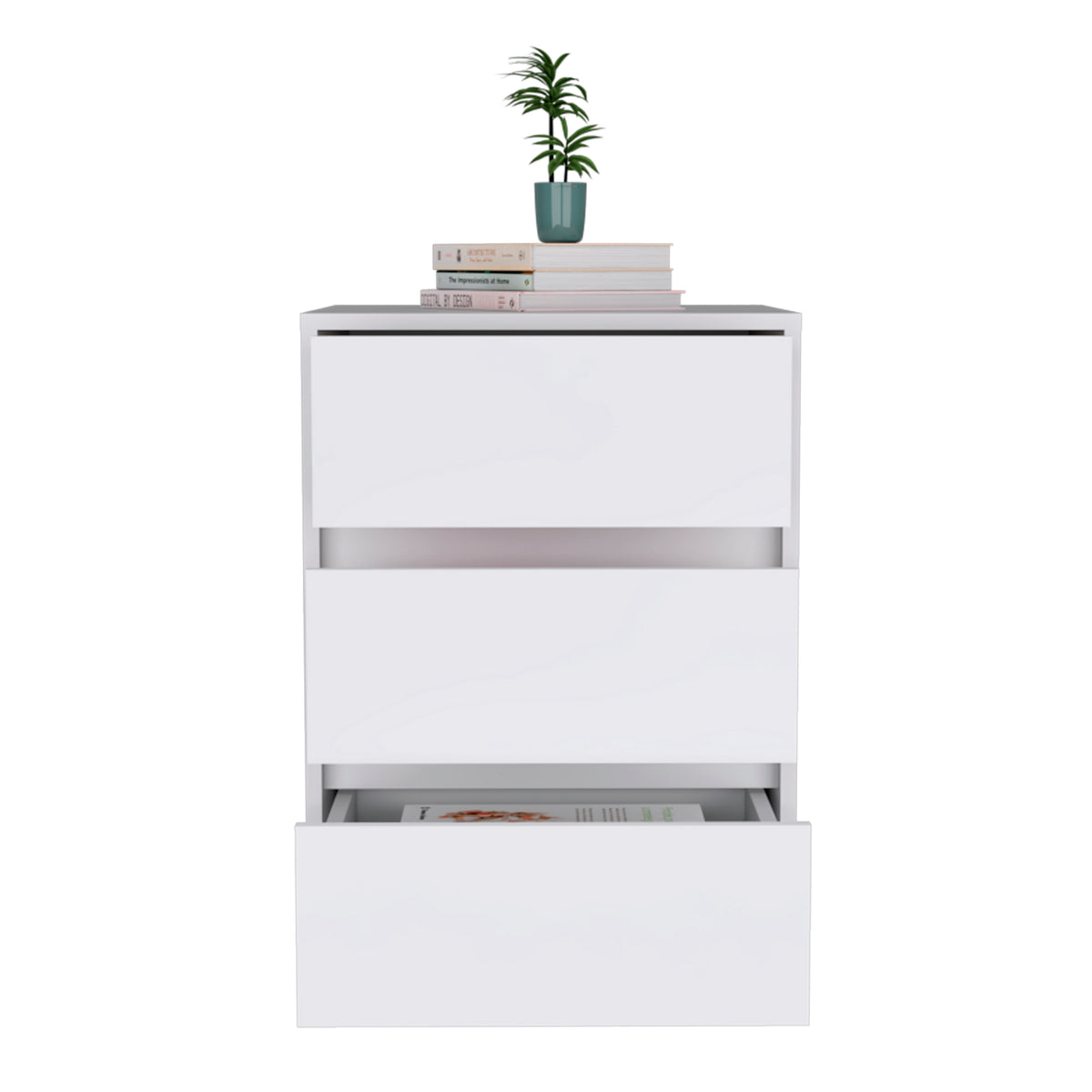 Archivador Artemisa de 46 cm con 3 cajones, blanco, foto 4 – TUHOME