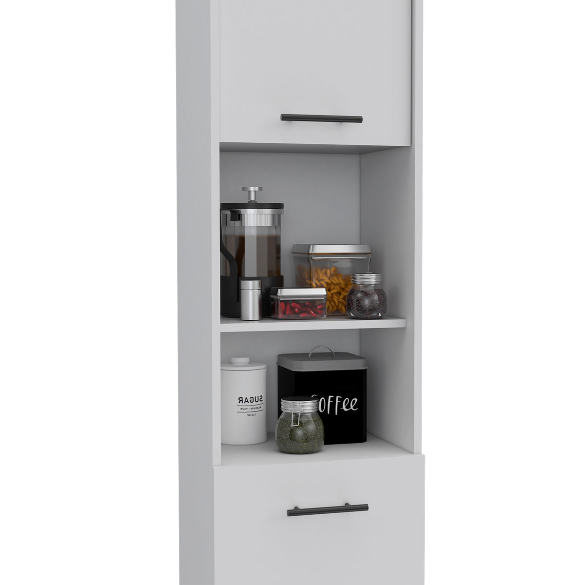 Despensa de cocina Hobart de 202 cm, blanco, foto 7 – TUHOME