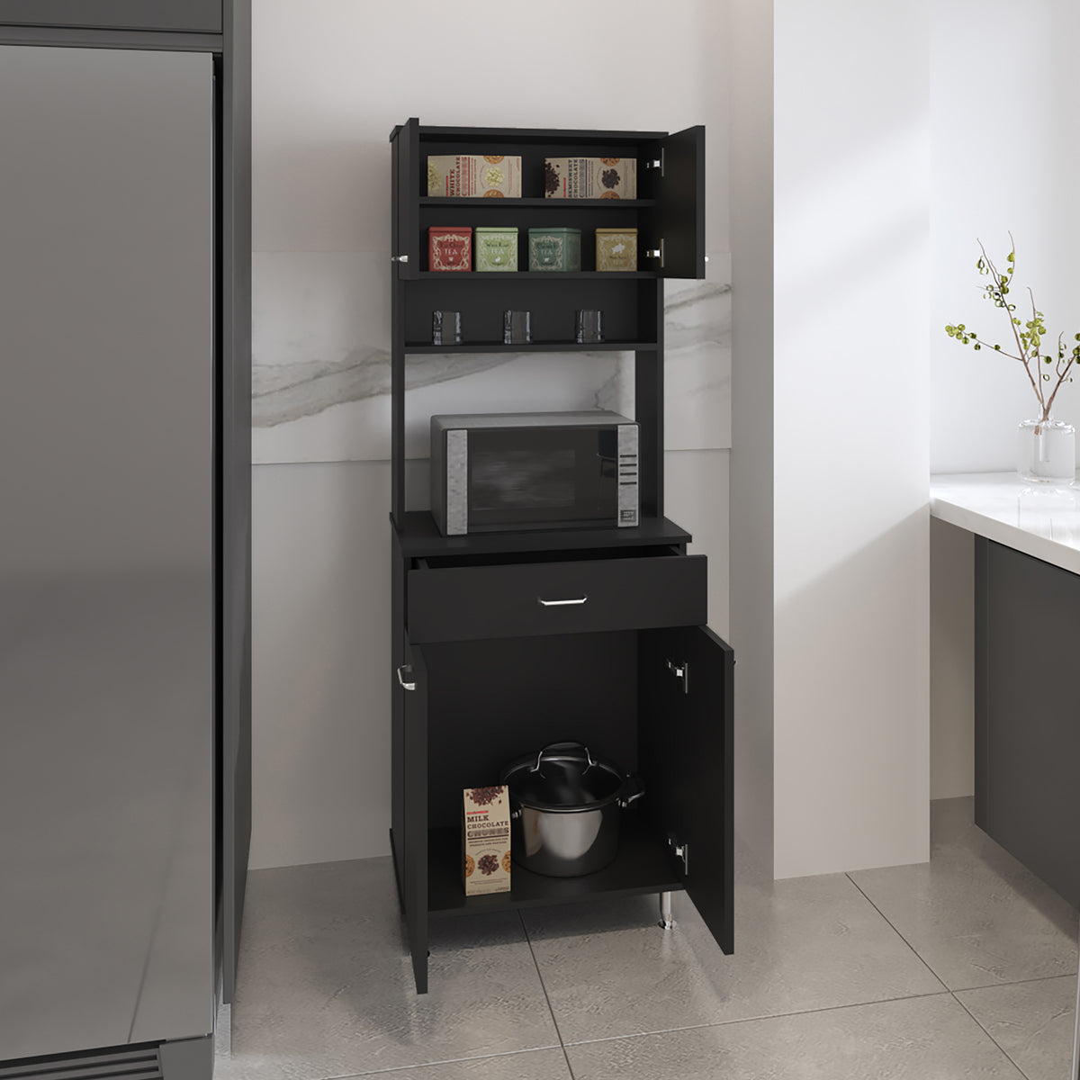 Despensa de cocina Della de 169 cm con 1 cajón