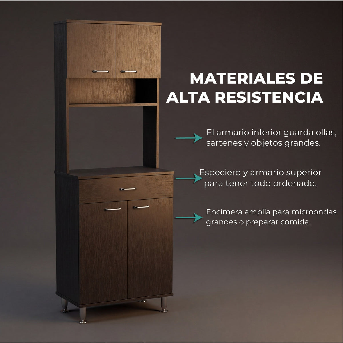 Despensa de cocina Della de 169 cm con 1 cajón