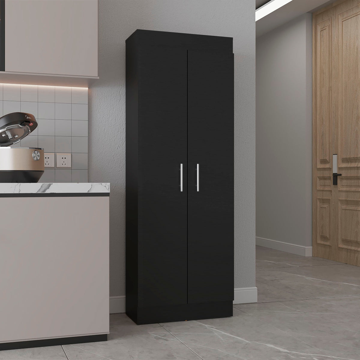 TUHOME CONCEPT Despensa de cocina Nepal de 170 cm, wengué