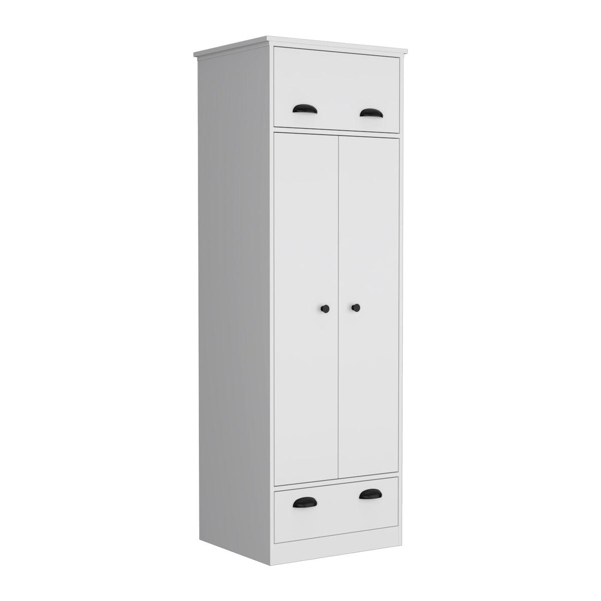 Armario ropero Falkland de 179 cm, blanco, foto 8 – TUHOME