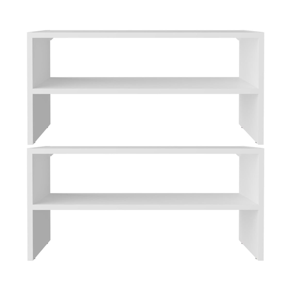 TUHOME CONCEPT Conjunto zapatero Silpa de 4 niveles: 2 módulos apilables de 72 cm, blanco