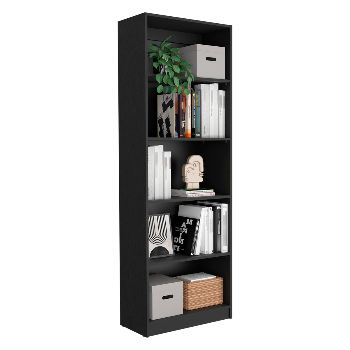 TUHOME CONCEPT Librería Home de 181 cm con 5 huecos