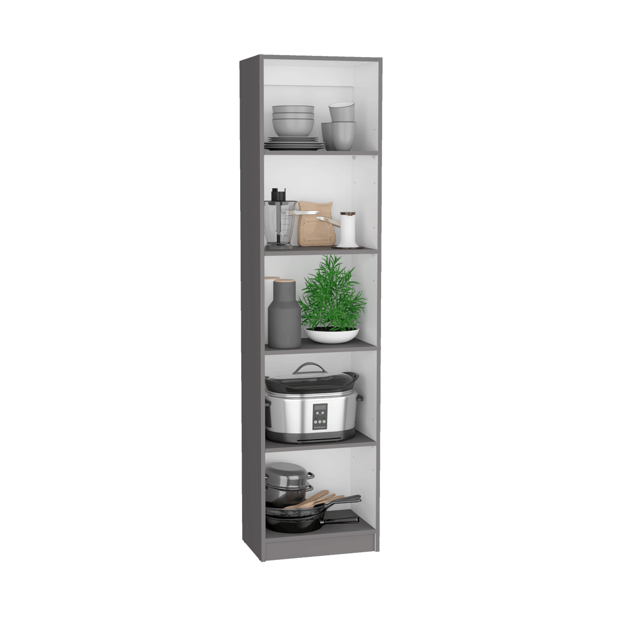 Librería estrecha Home XS de 45 cm con 5 huecos, foto 5 – TUHOME