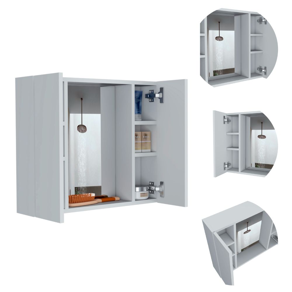 TUHOME CONCEPT Armario de baño de pared Artemisa de 60 cm, blanco