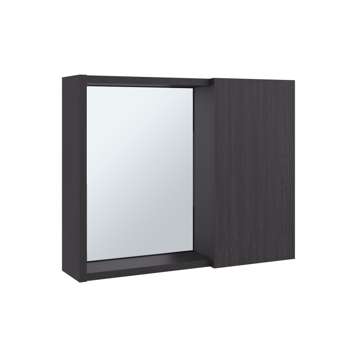 TUHOME CONCEPT Armario de baño de pared Alessi de 50 cm con espejo, wengué