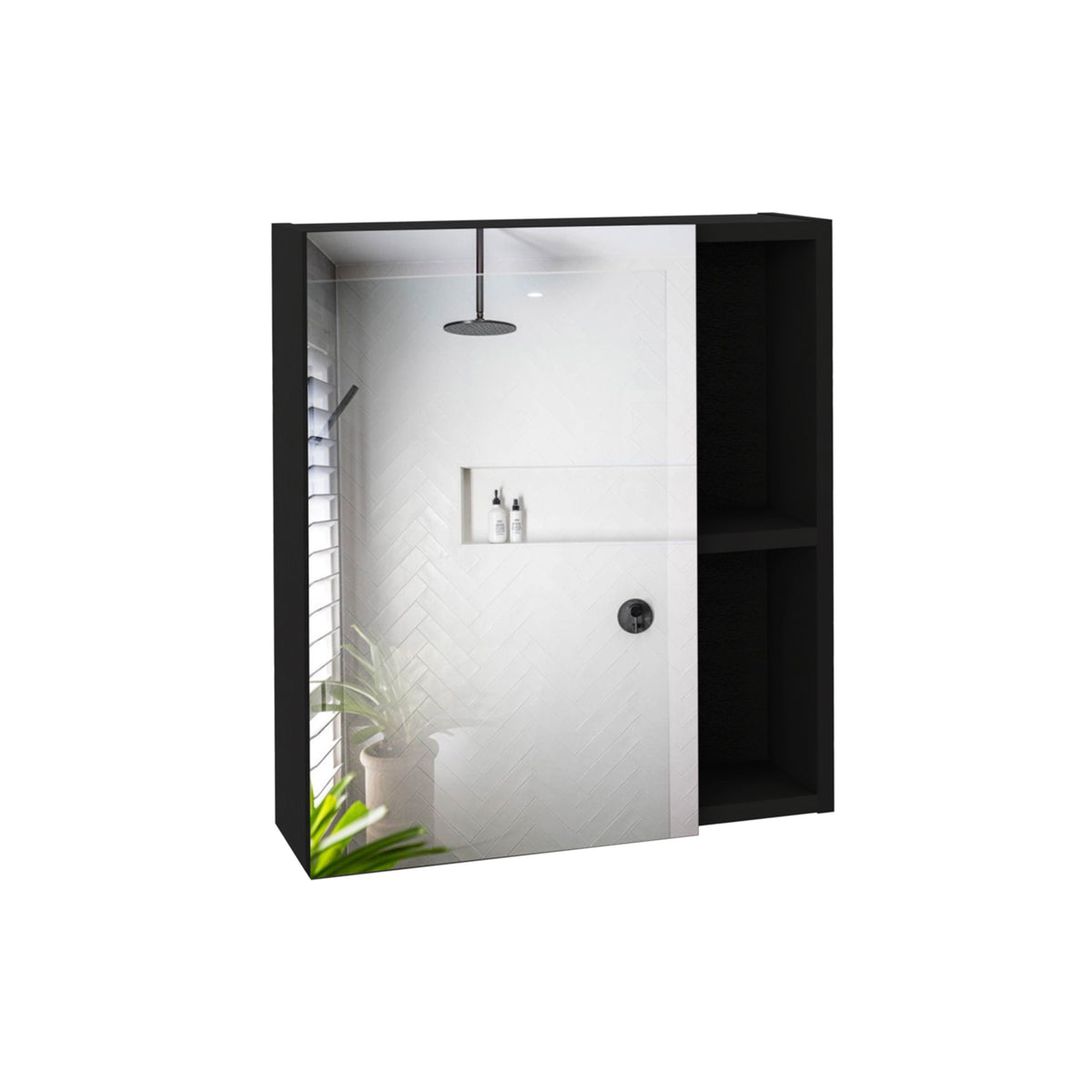TUHOME CONCEPT Armario de baño de pared Labelle de 45 cm, wengué