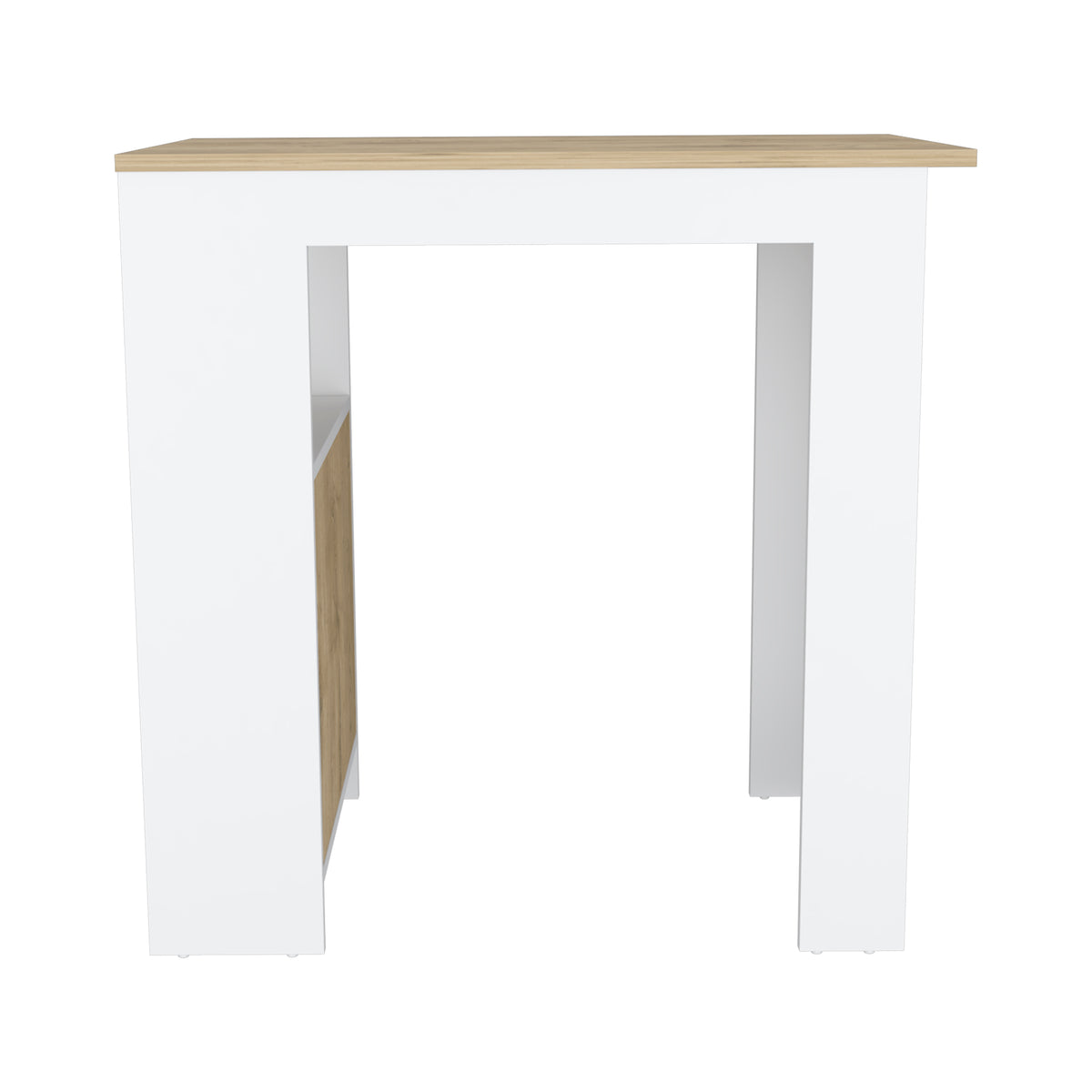 TUHOME CONCEPT Isla de cocina Stirling de 92 cm con 1 puerta, blanco y macadamia