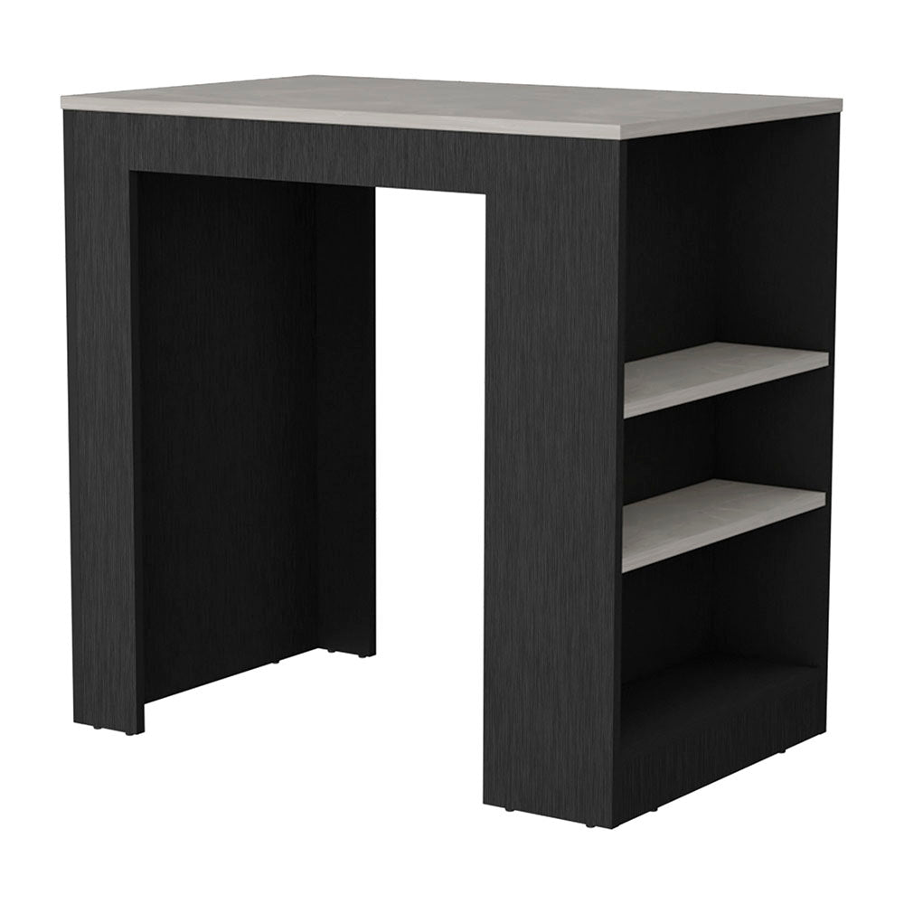 Isla de cocina Portree de 92 cm, wengué y blanco Ibiza, foto 2 – TUHOME