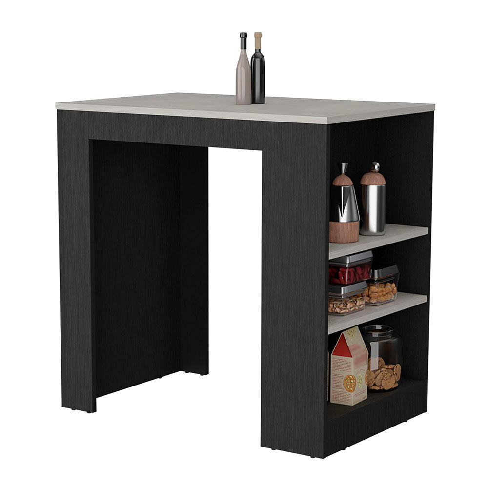 Isla de cocina Portree de 92 cm, wengué y blanco Ibiza, foto 9 – TUHOME