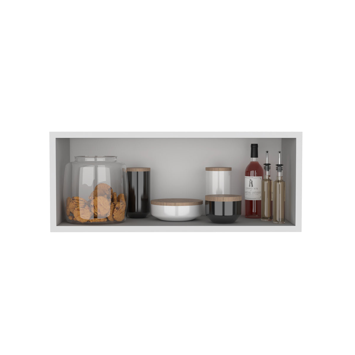 TUHOME Armario de pared Hard Rock 76 cm con hueco abierto