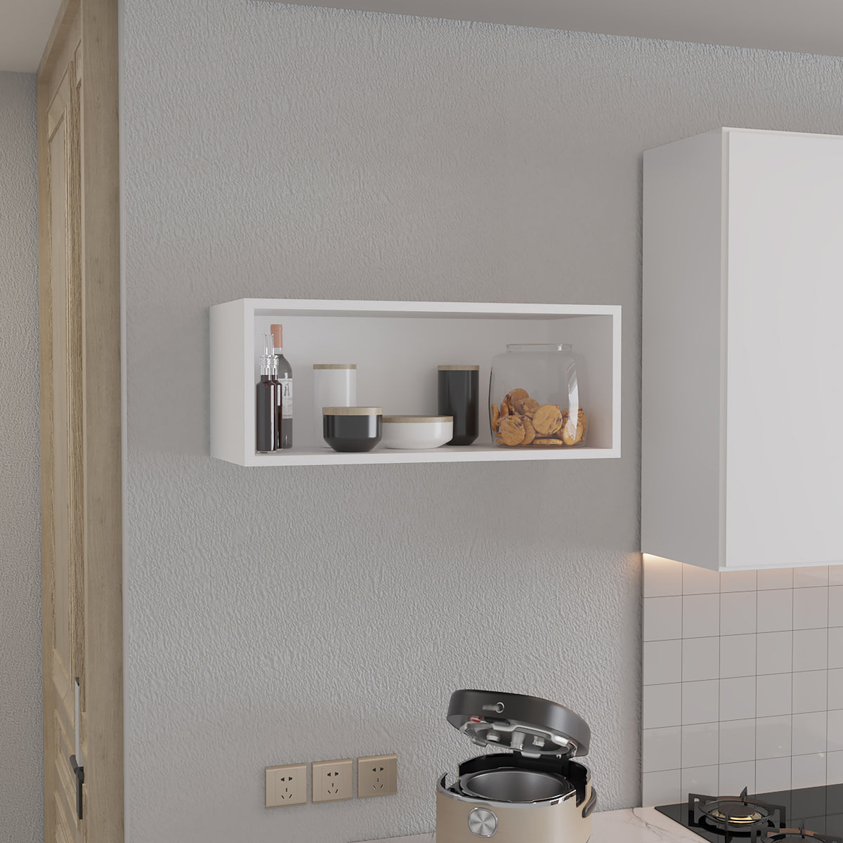 TUHOME Armario de pared Hard Rock 76 cm con hueco abierto
