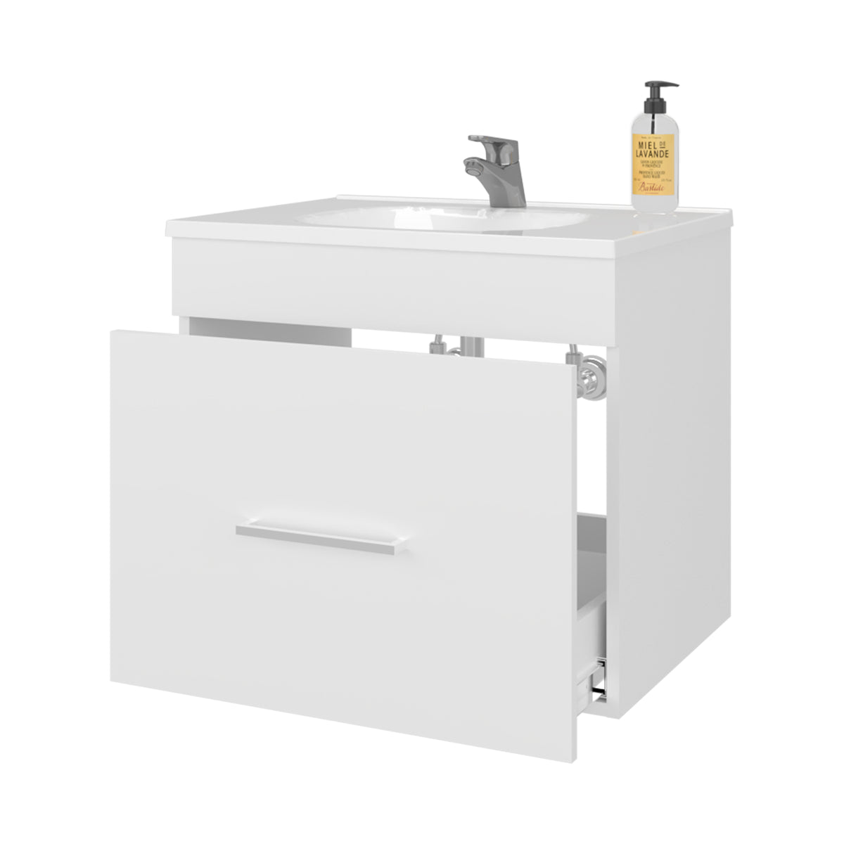 TUHOME CONCEPT Mueble de baño Hatta de 59 cm con lavabo, blanco
