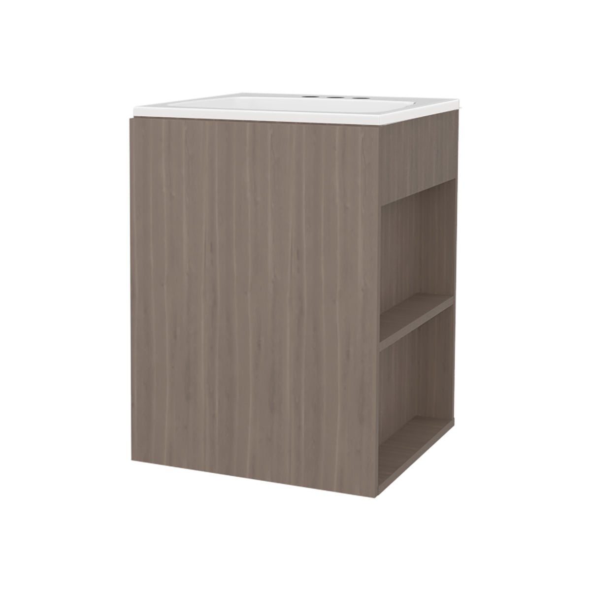 TUHOME CONCEPT Mueble de baño suspendido Colton de 45 cm con lavabo, roble Bardolino
