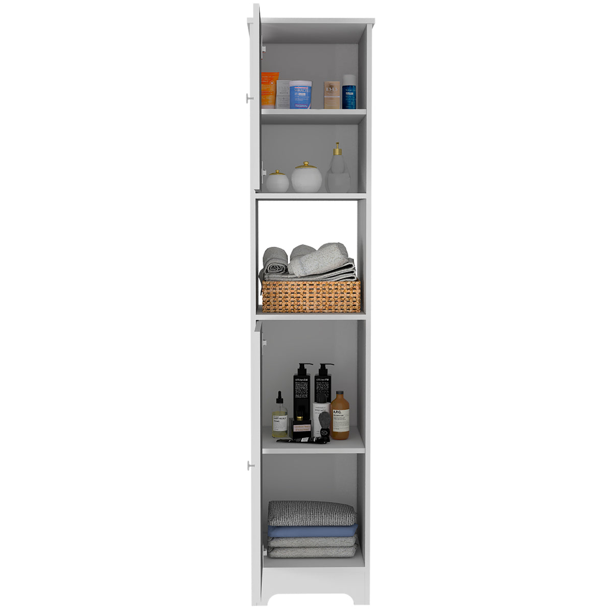 TUHOME CONCEPT Columna de baño Ibis de 172 cm con 2 puertas y 1 estante