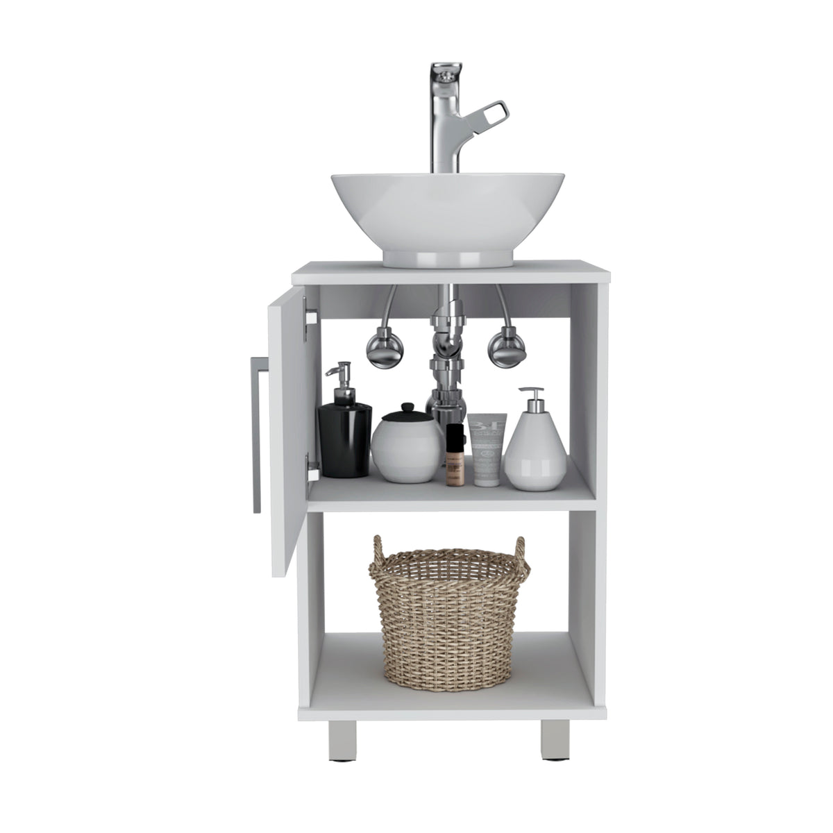 TUHOME CONCEPT Mueble de baño Gouda de 45 cm con lavabo, blanco