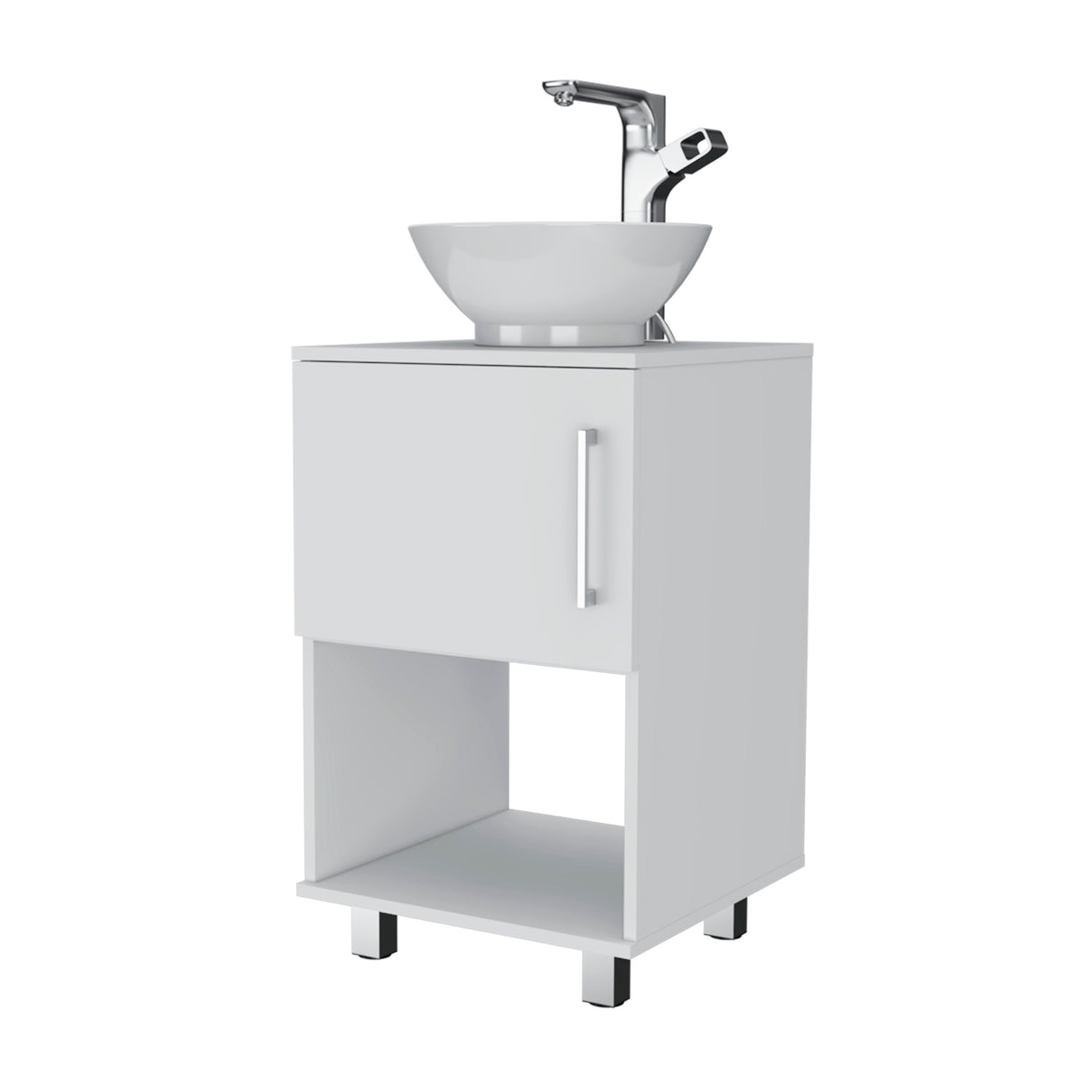 TUHOME CONCEPT Mueble de baño Gouda de 45 cm con lavabo, blanco