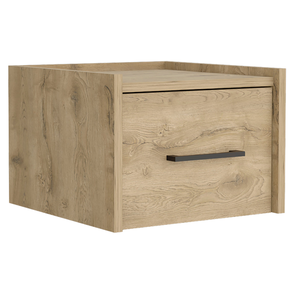 TUHOME CONCEPT Mesita de noche flotante Boa de 35 cm, macadamia