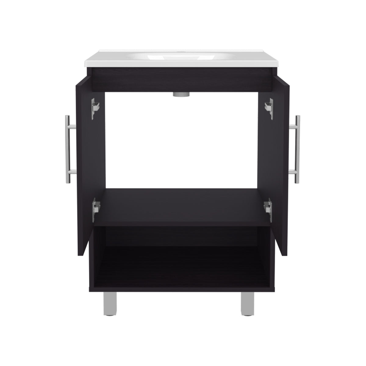 TUHOME CONCEPT Mueble de baño Conrad de 60 cm con lavabo, wengué