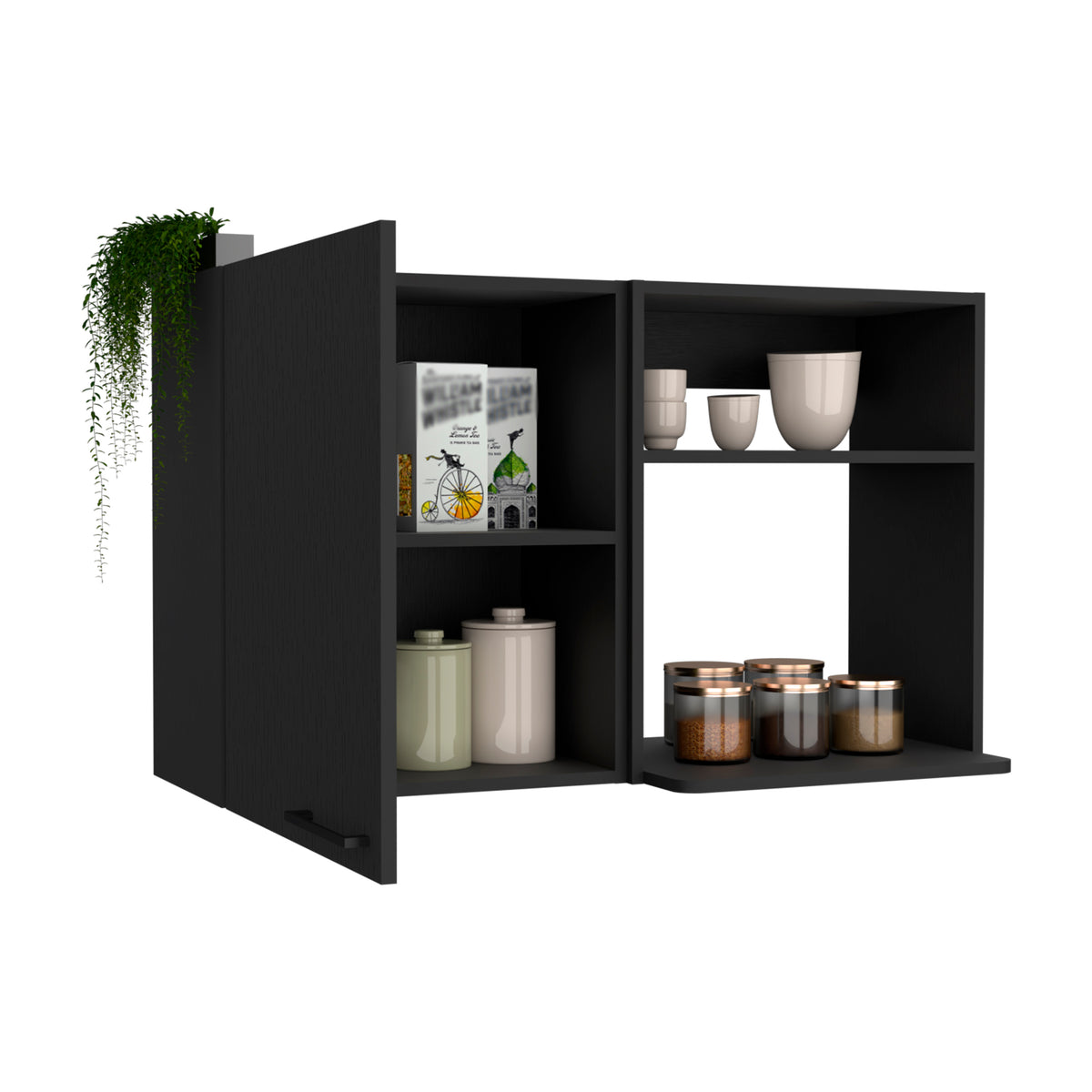 TUHOME CONCEPT Mueble alto de cocina Nápoles de 100 cm, wengué