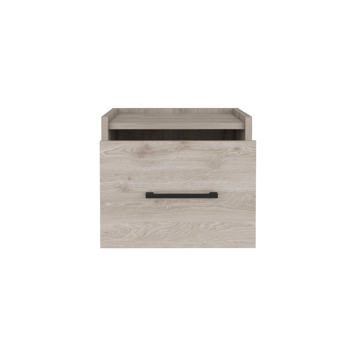 TUHOME CONCEPT Mesita de noche flotante Boa de 35 cm, gris ceniza