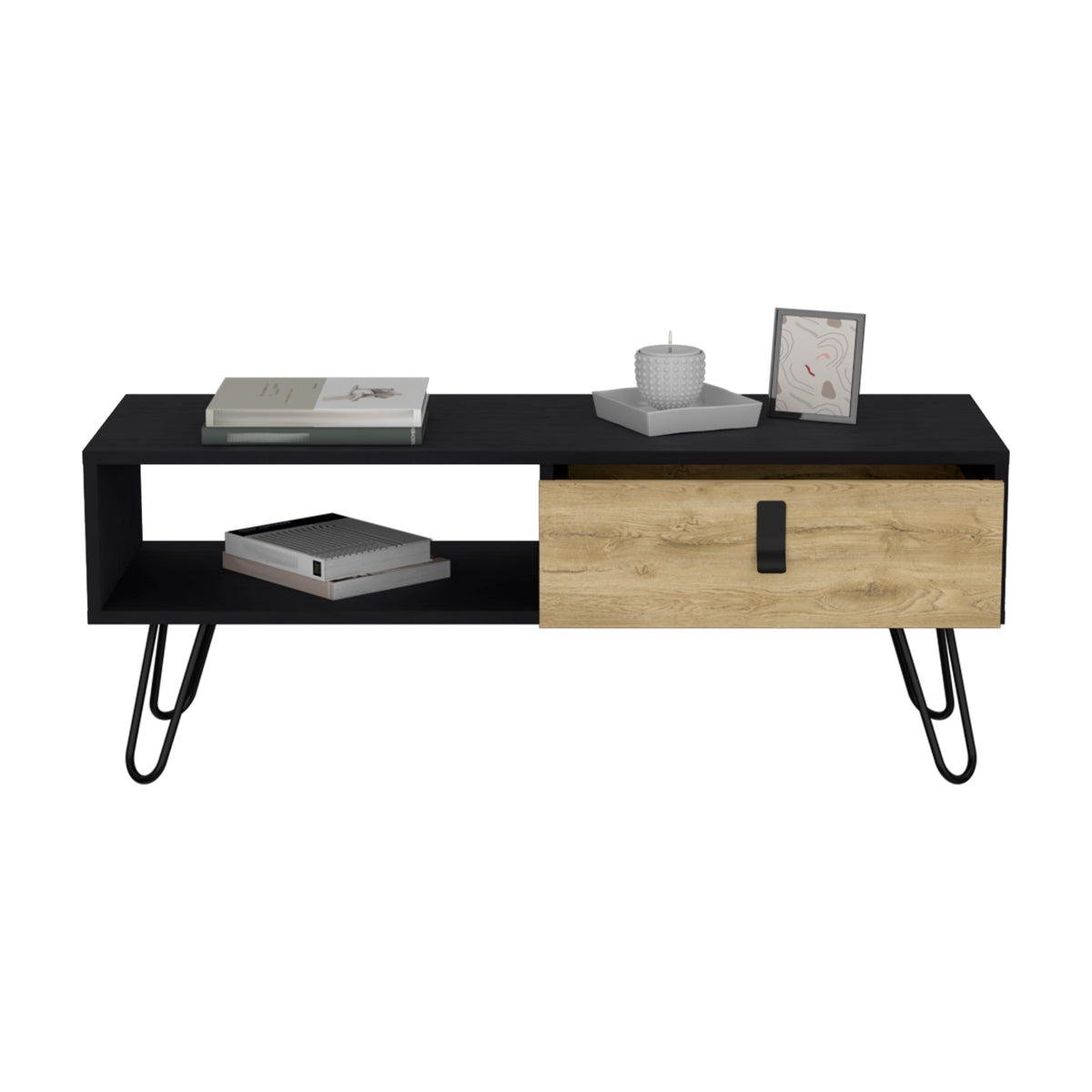 Mesa de centro Huna de 104 cm, wengué y macadamia, foto 4 – TUHOME