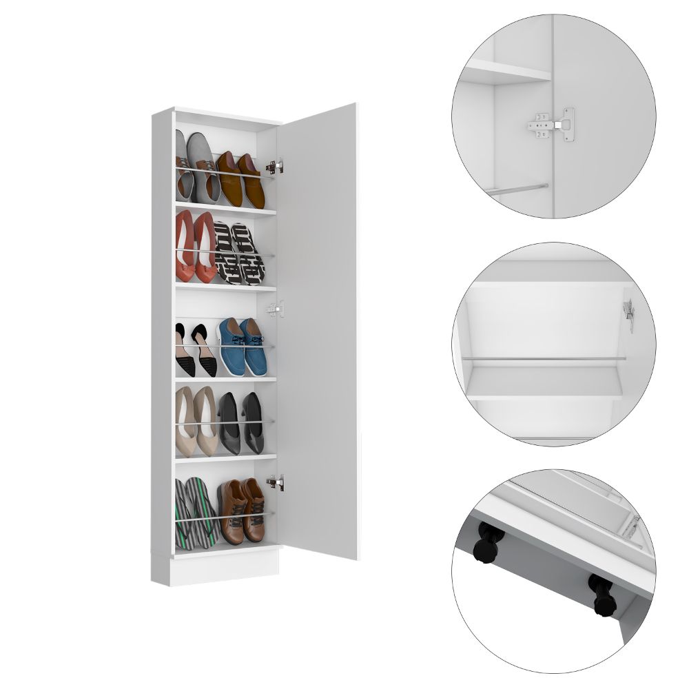 TUHOME CONCEPT Zapatero Leto de 170 cm, blanco