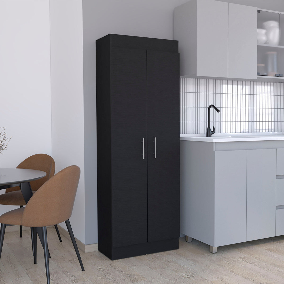 TUHOME CONCEPT Despensa de cocina Nepal de 170 cm, wengué