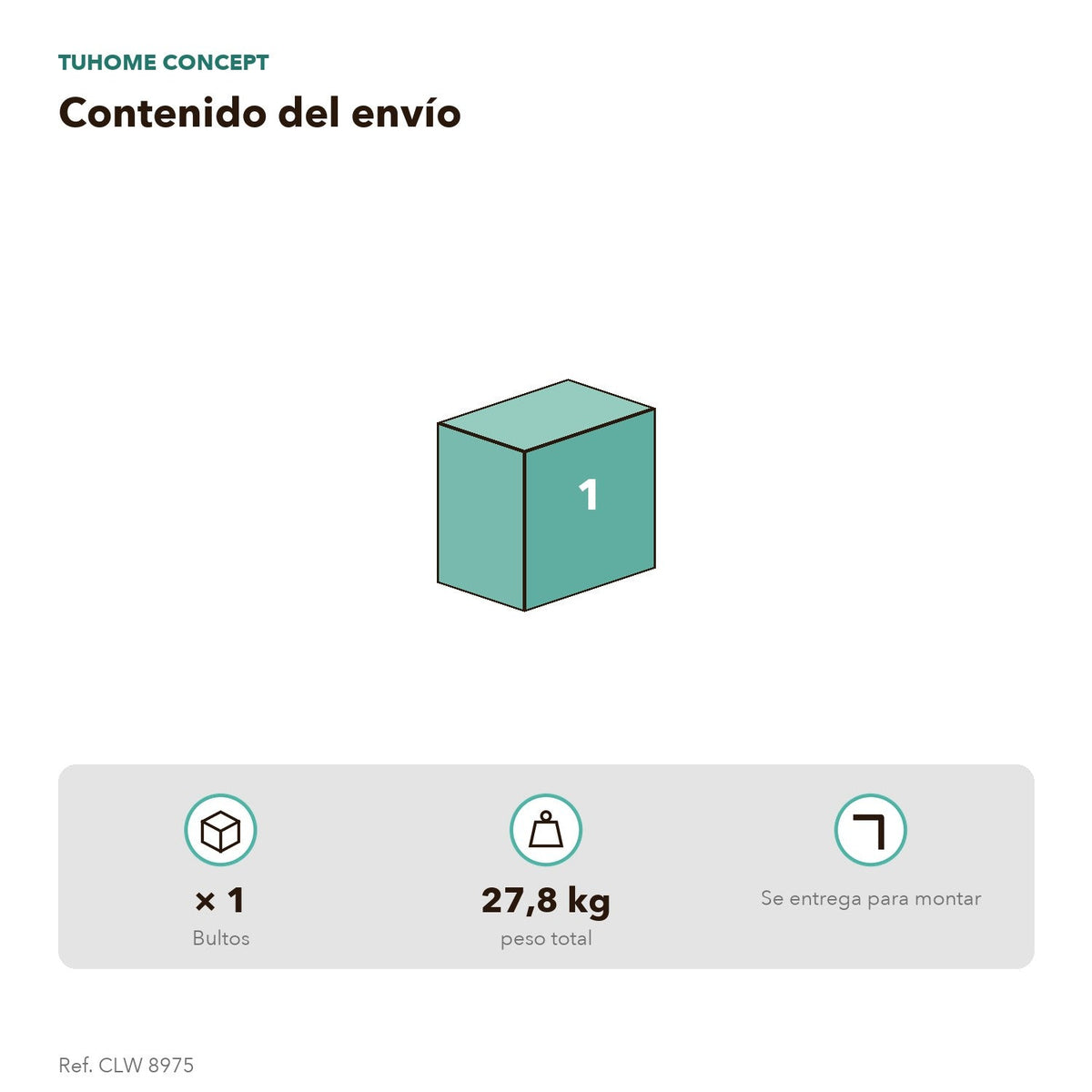 Cómoda Basilea Narrow de 45 cm, wengué, infografía – TUHOME