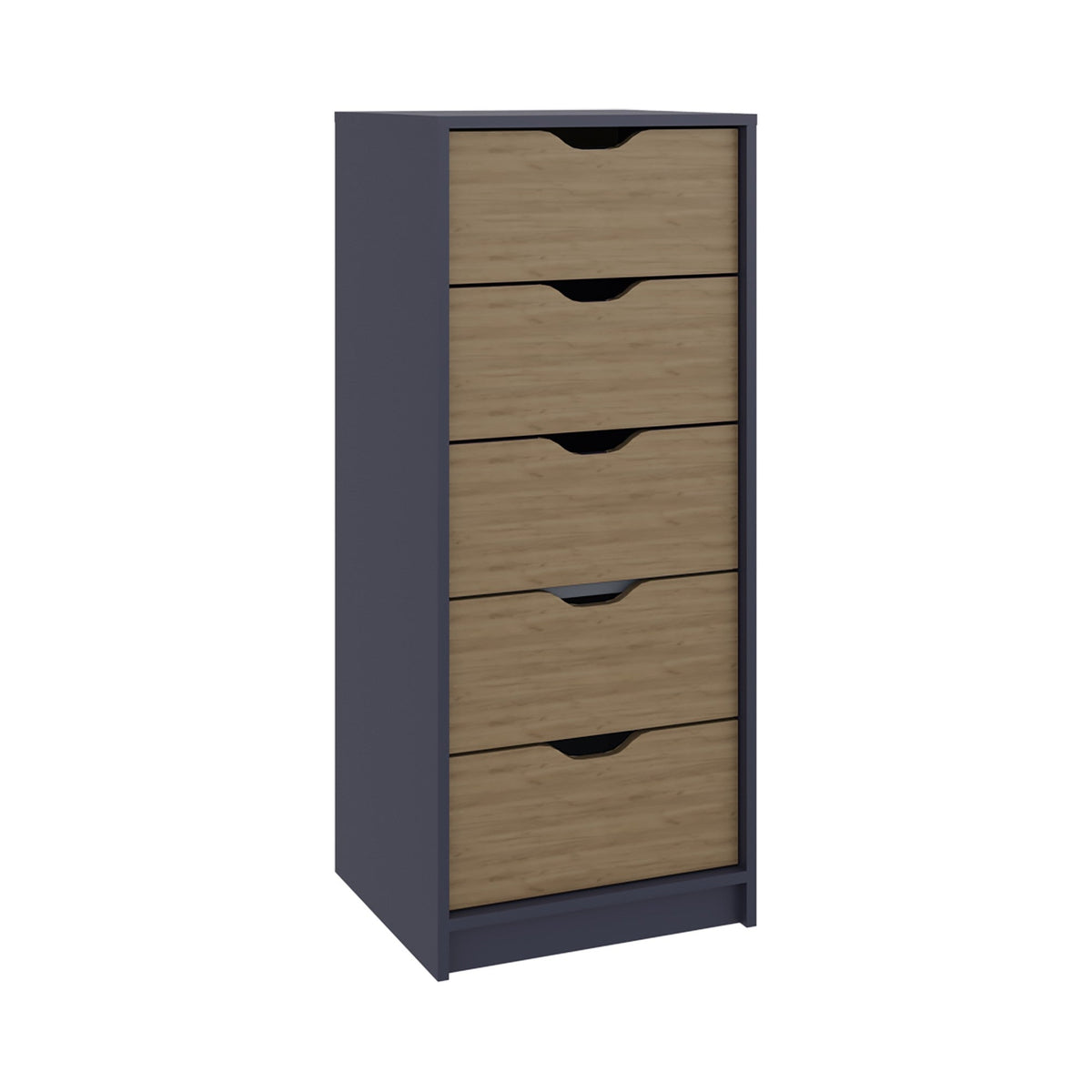 Cómoda Basilea Narrow de 45 cm, azul y fresno, foto 5 – TUHOME