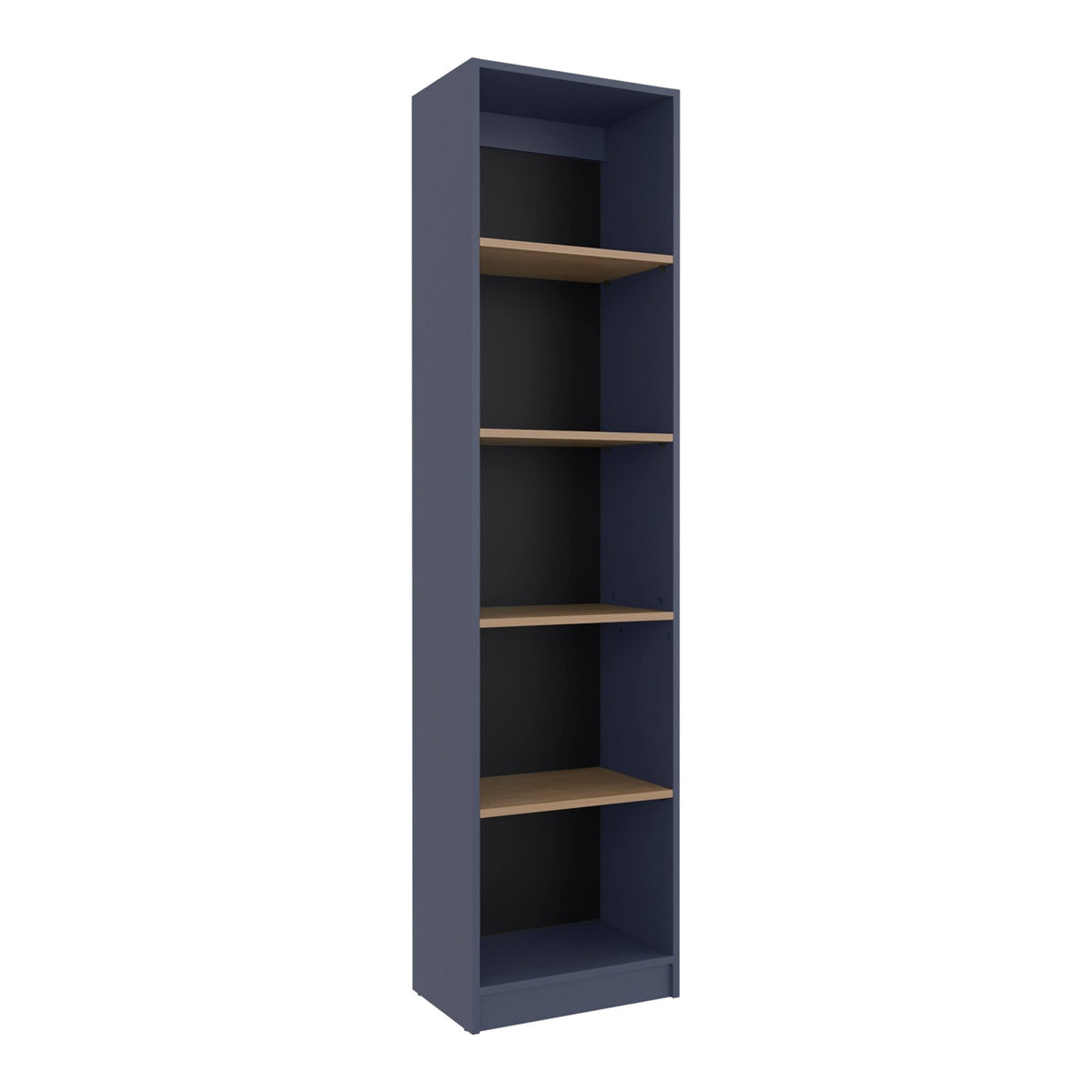 Estantería alta abierta Home M2 de 181 cm con estantes abiertos, azul y fresno