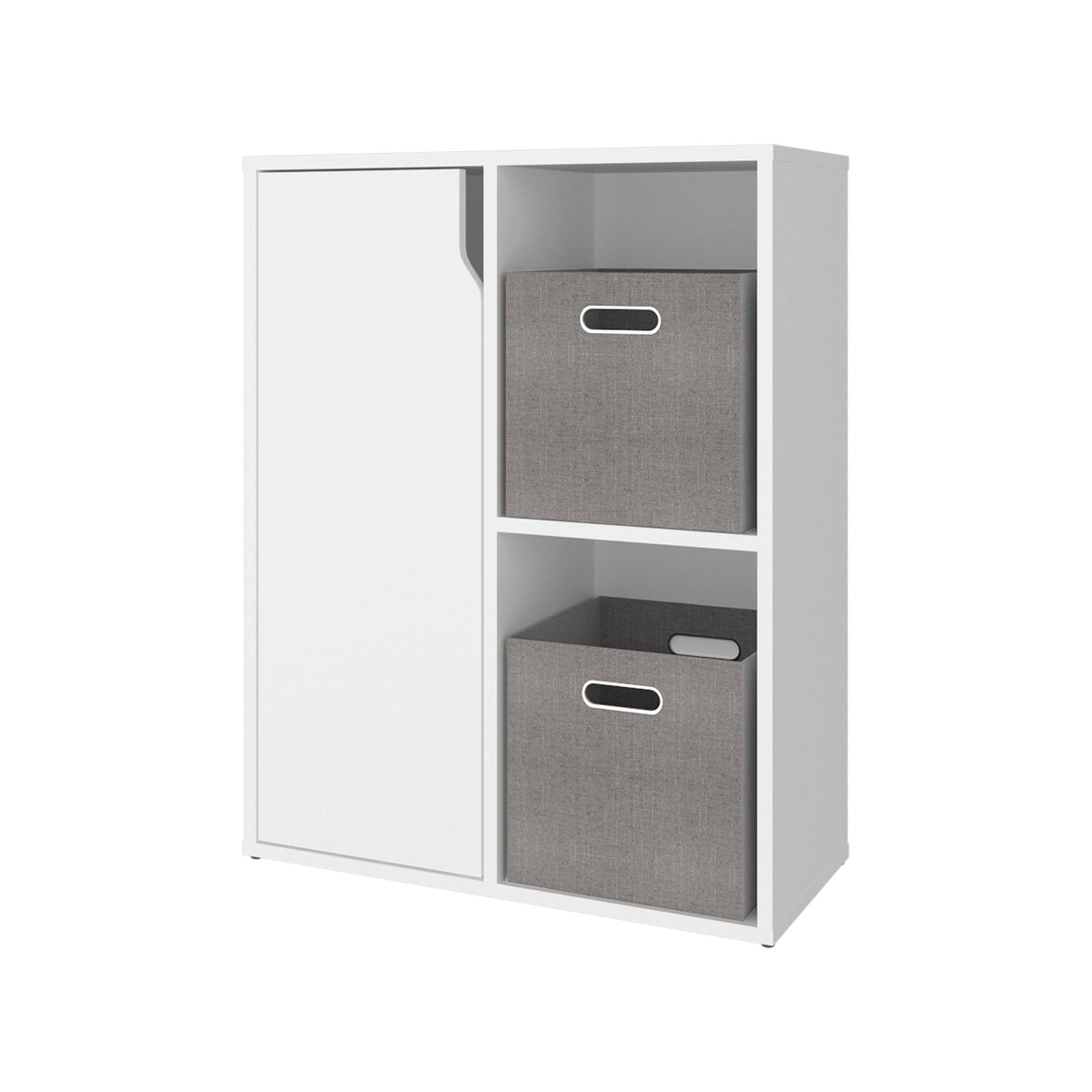 Mueble auxiliar Vicco de 77 cm con puerta y huecos abiertos, blanco