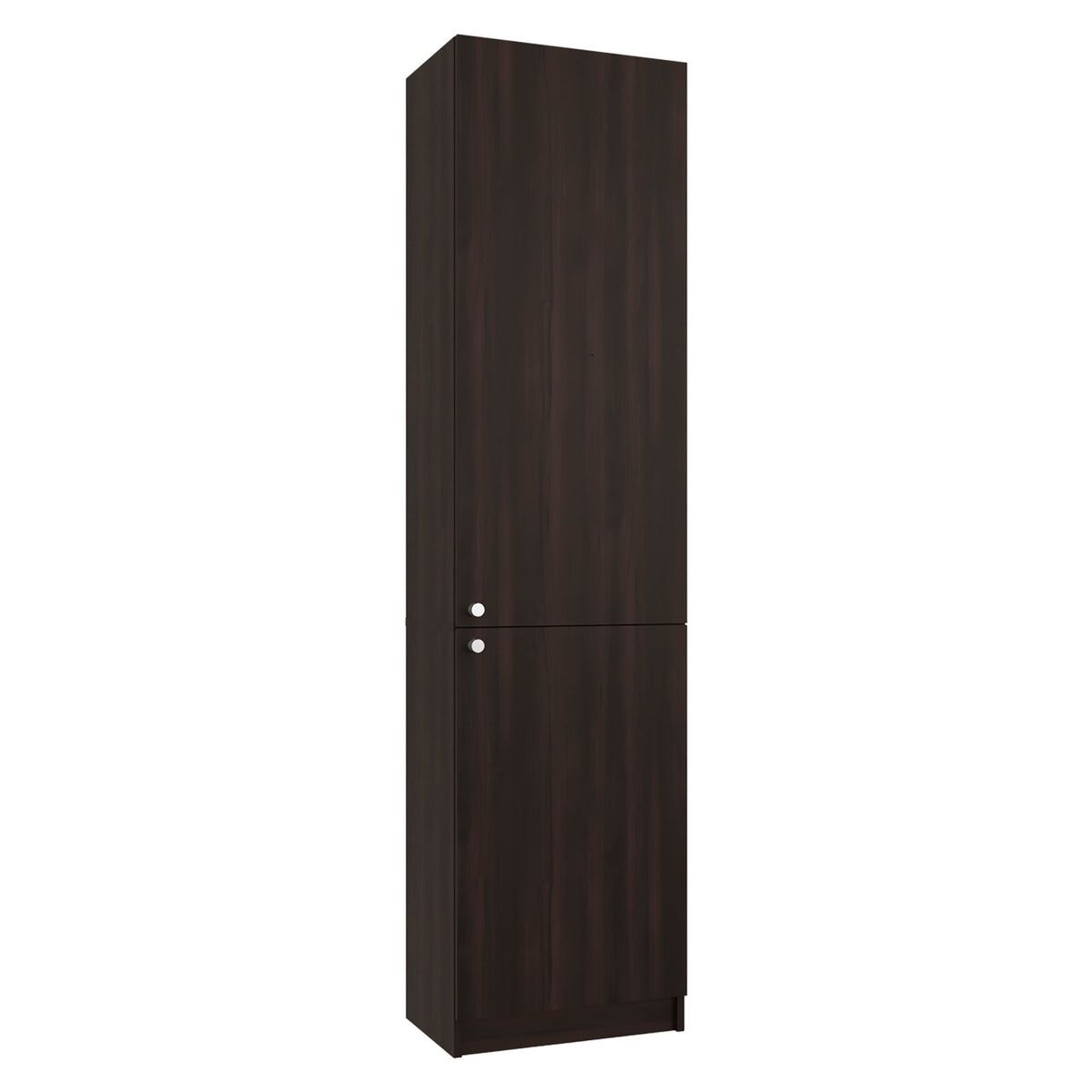 TUHOME CONCEPT Estantería alta Home M5 de 181 cm con 2 puertas, nogal y negro