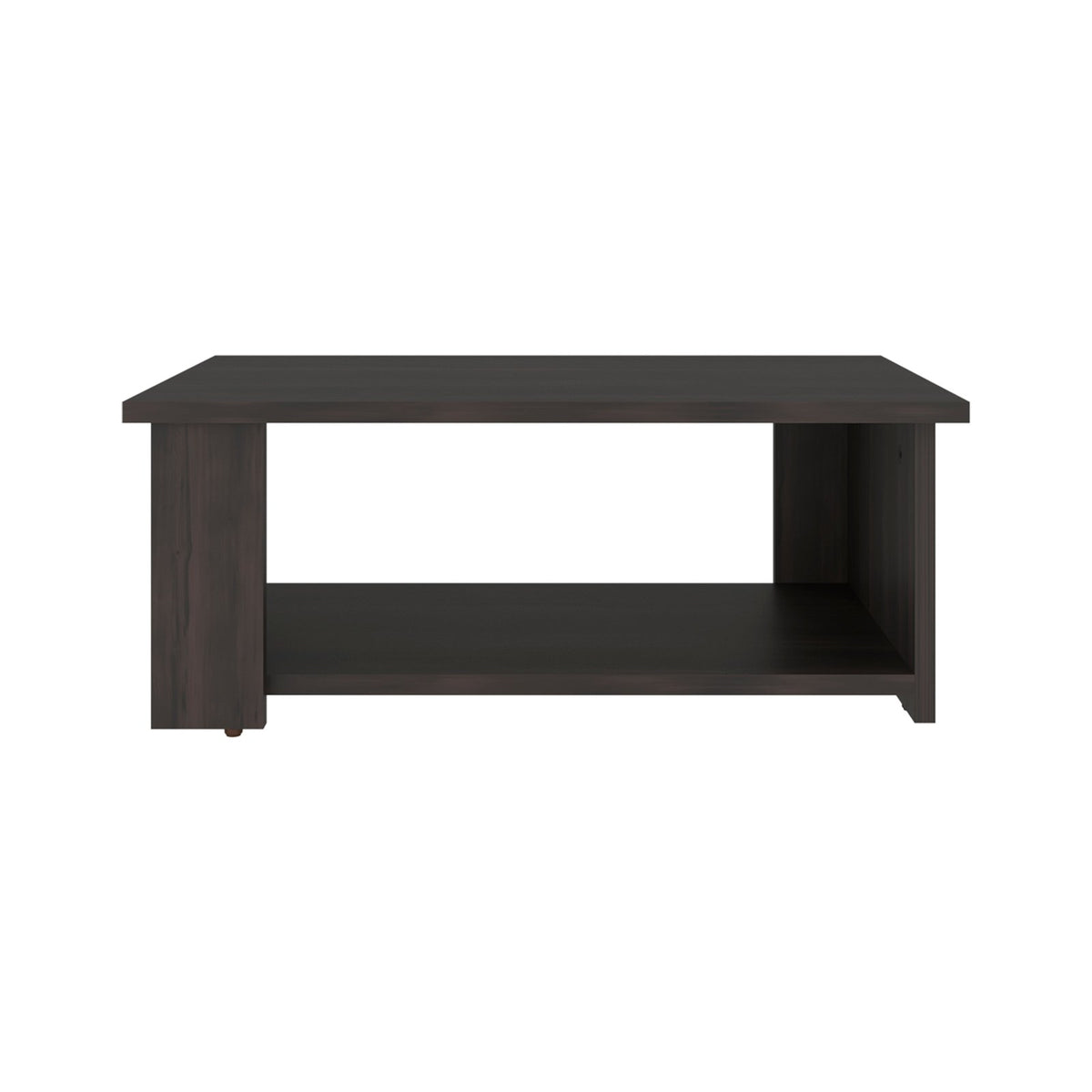 TUHOME CONCEPT Mesa de centro Dago de 60 cm con estante inferior, nogal