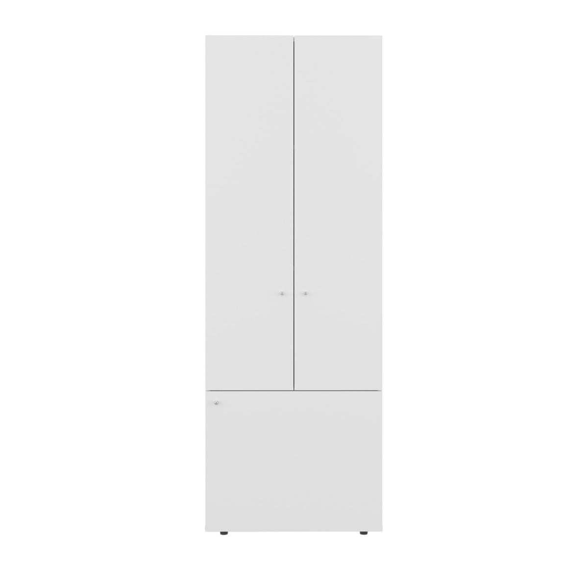 TUHOME CONCEPT Armario alto Tolleson de 170 cm con 3 puertas y estantes, blanco