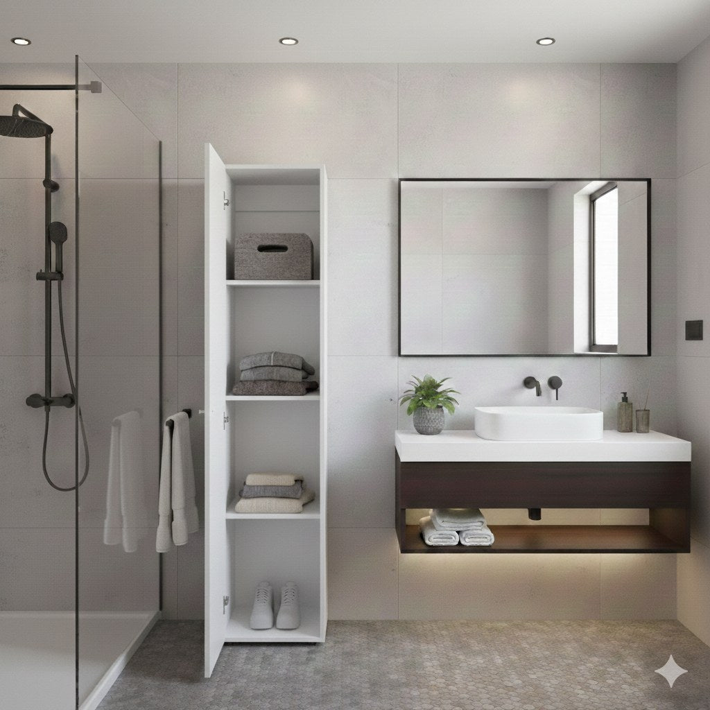 Armario Home Dreams M4 de 170 cm con 1 puerta, blanco