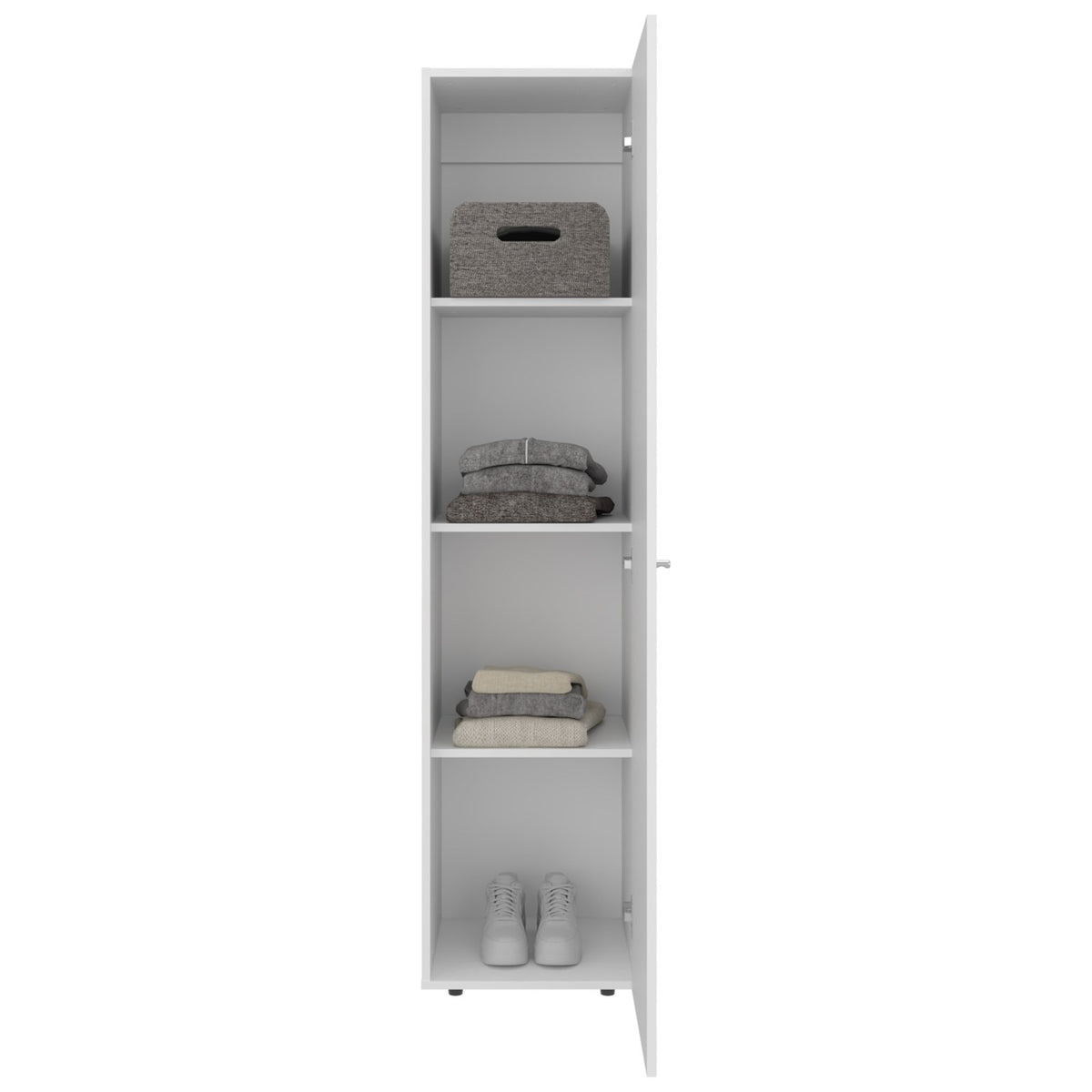 Armario Home Dreams M4 de 170 cm con 1 puerta, blanco