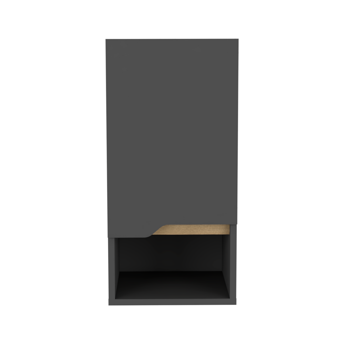 TUHOME CONCEPT Armario colgante de baño Laurent de 30 cm con 1 puerta, gris plomo y roble arena