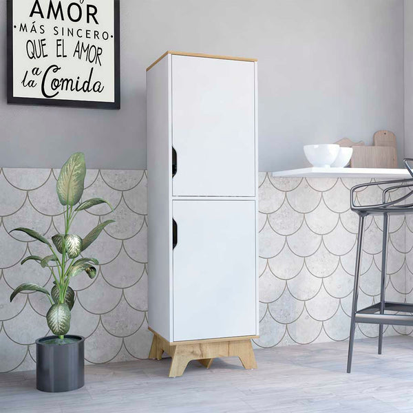 Mueble auxiliar de cocina alto Pamplona en Melamina con 4 estantes y 2 puertas