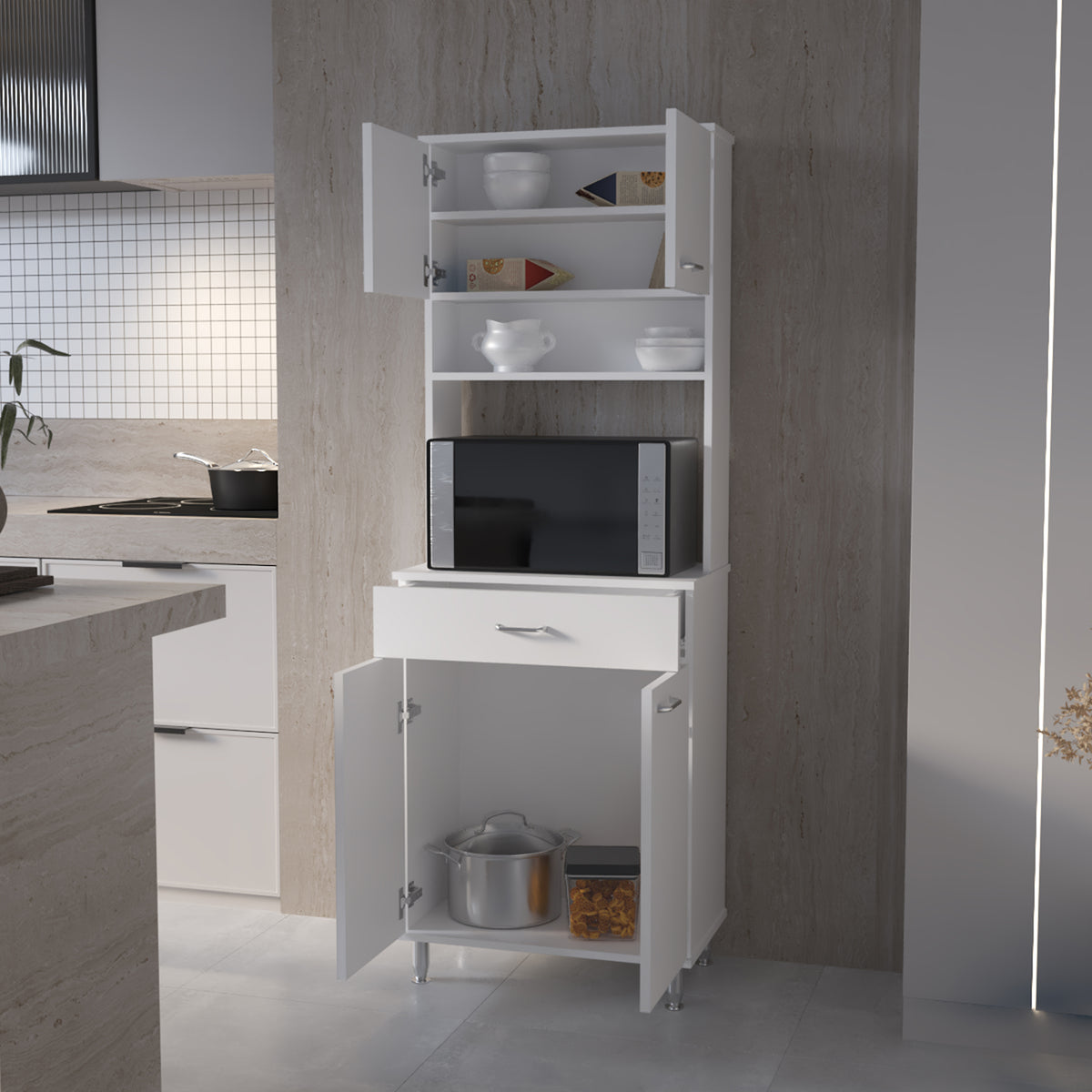 Despensa de cocina Della de 169 cm con 1 cajón