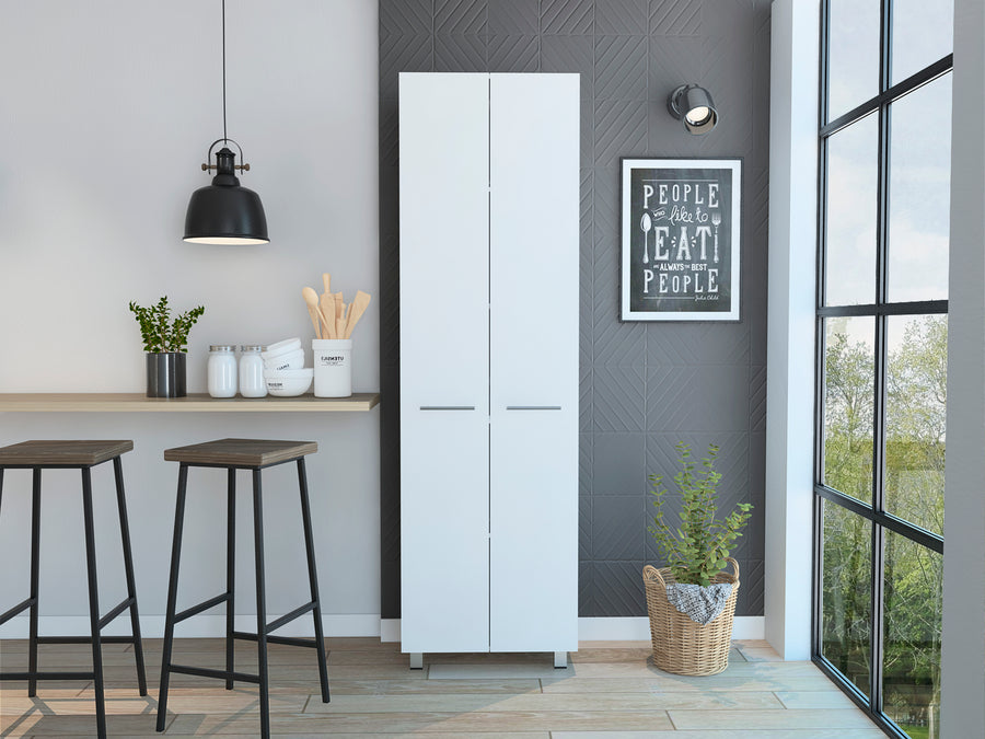 Despensa de cocina Baleare de 200 cm, blanco