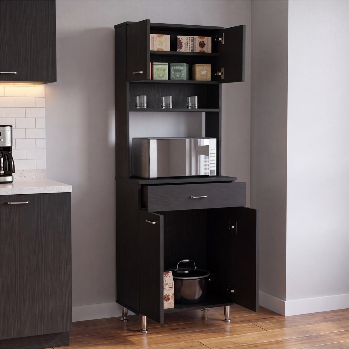 Despensa de cocina Della de 169 cm con 1 cajón