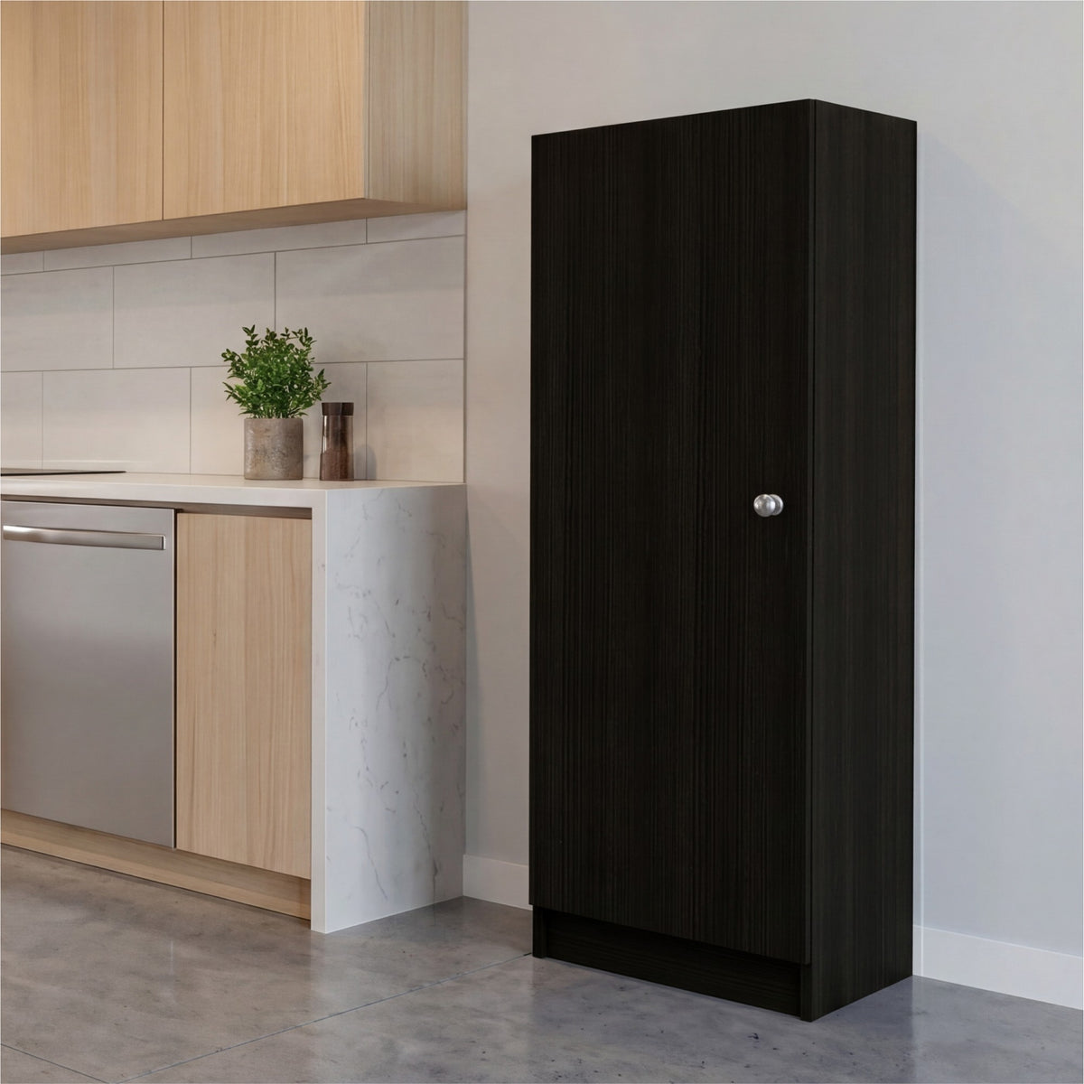 TUHOME CONCEPT Armario multiusos Belleria de 120 cm, wengué (ALW 5545) 3