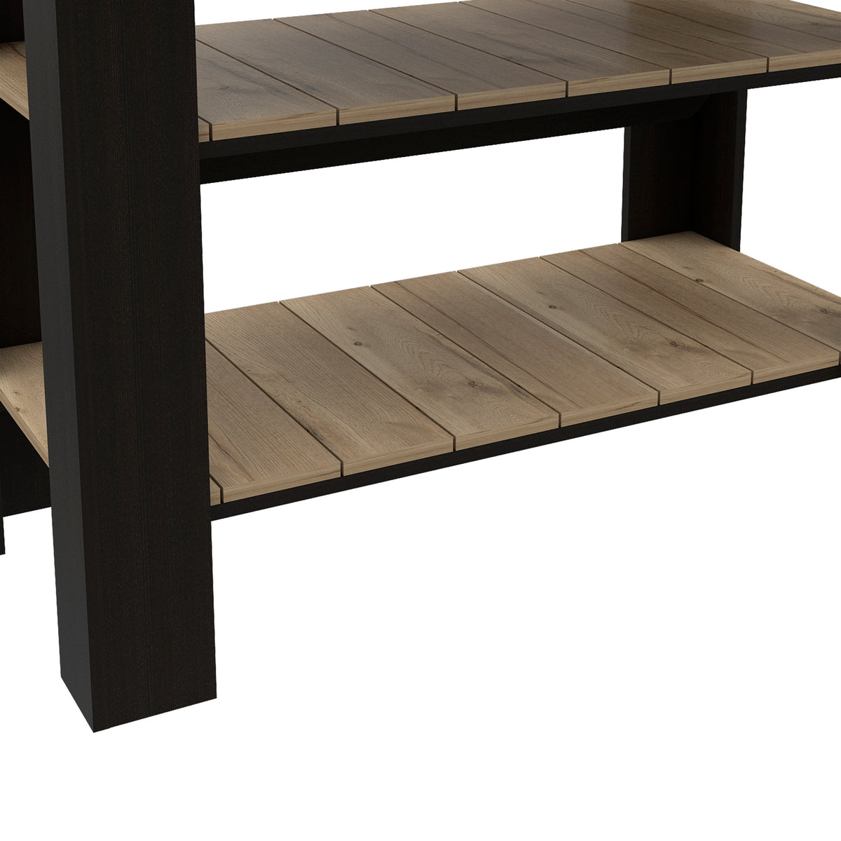 TUHOME CONCEPT Isla de cocina Cala de 102 cm, wengué y roble arena