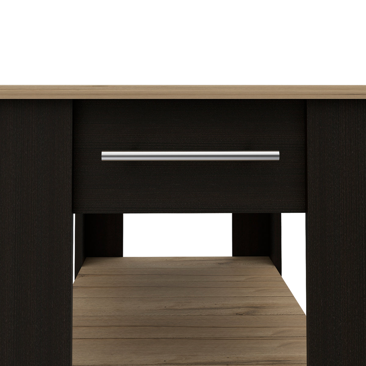 TUHOME CONCEPT Isla de cocina Cala de 102 cm, wengué y roble arena