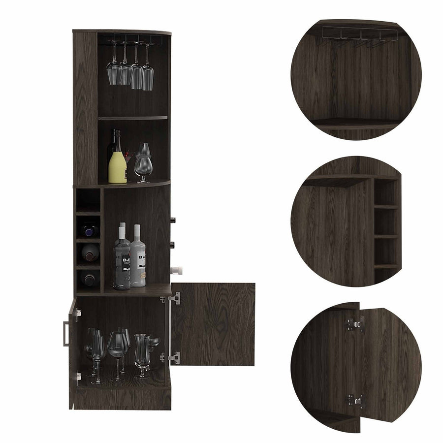 Mueble bar esquinero Syrah 180 cm, 2 puertas