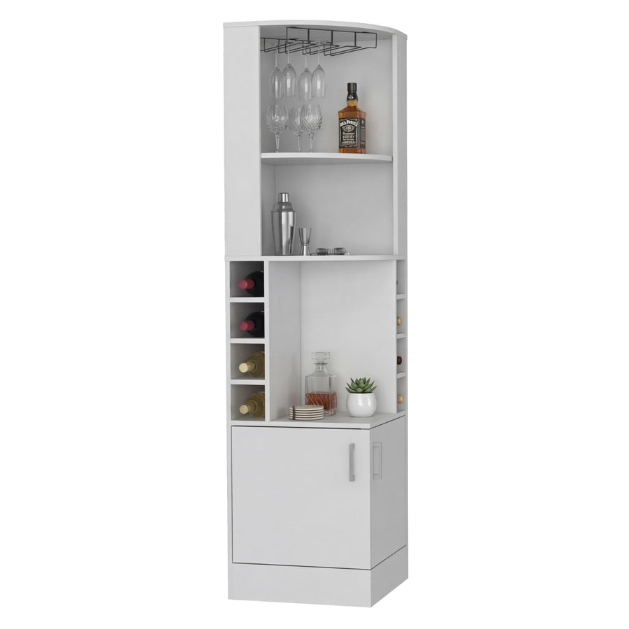 Mueble bar esquinero Syrah 180 cm con soporte para copas