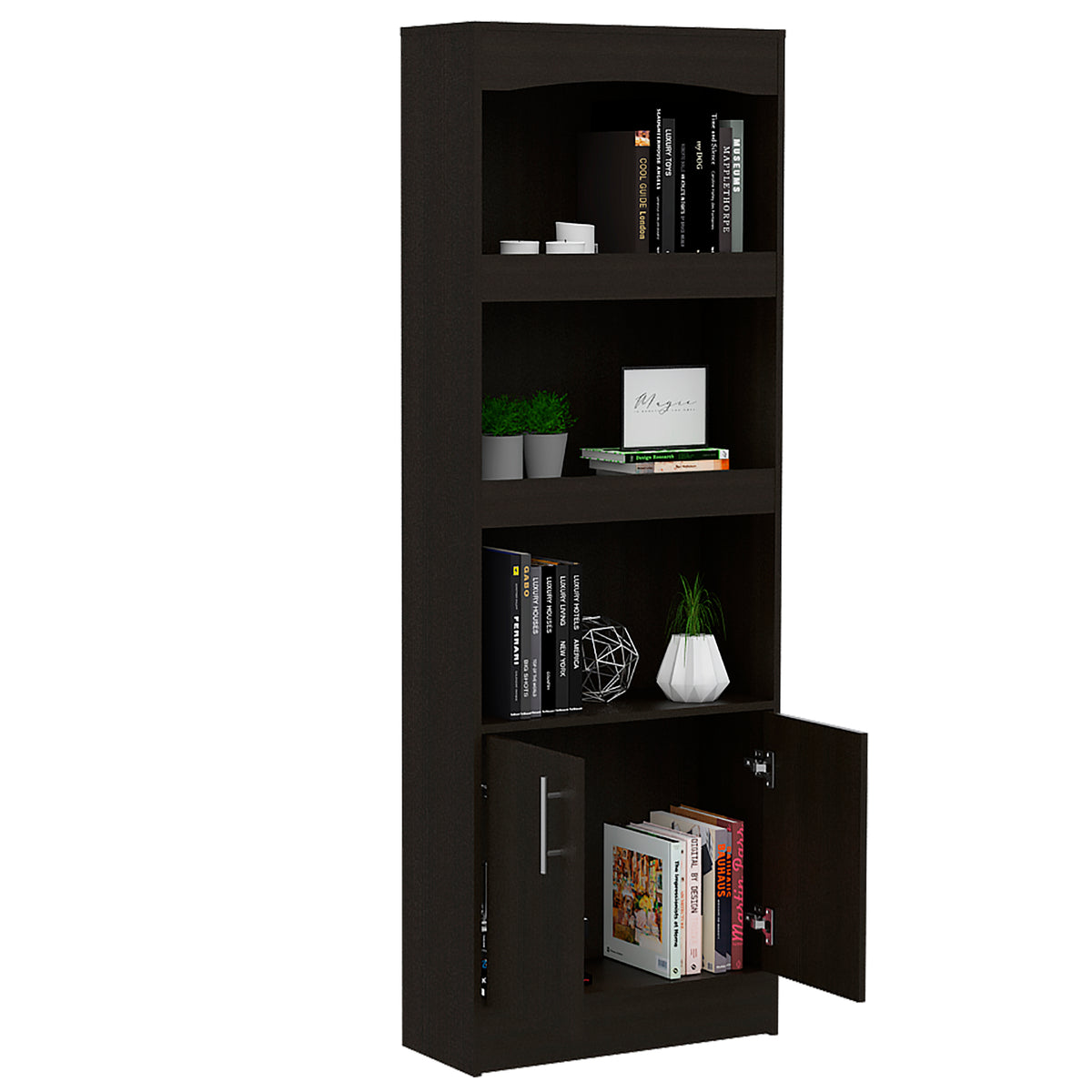 Librería Simma de 181 cm, wengué, foto 5 – TUHOME